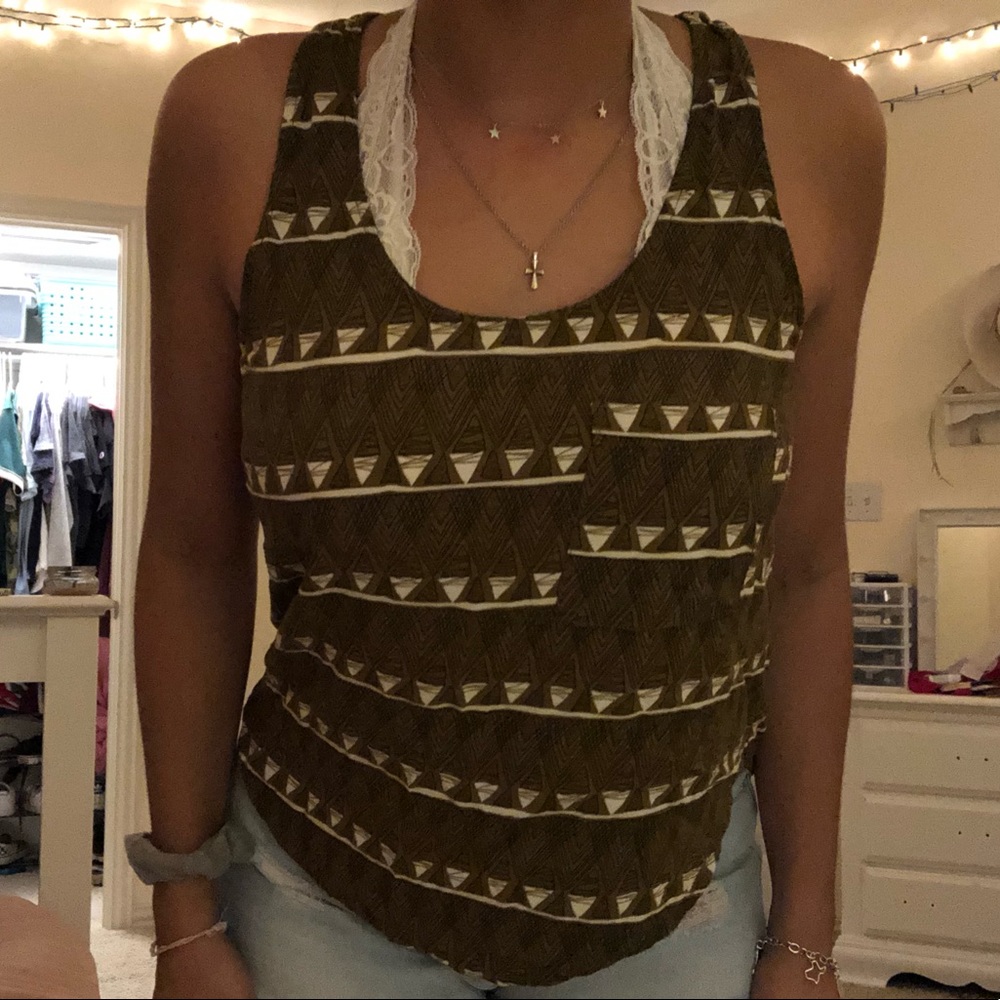 dark green and white tank!